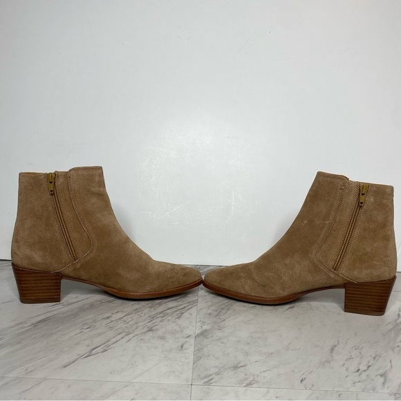 Rag & Bone Rover Zip Tan Suede Bootie 39.5 - Picture 5 of 16